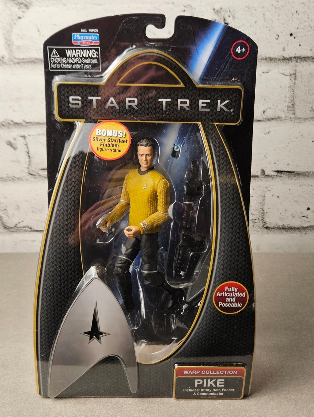 Star Trek 2009 Captain Pike Figure Warp Collection NIB Playmates